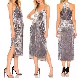 BCBG Crushed Velvet Midi Dress